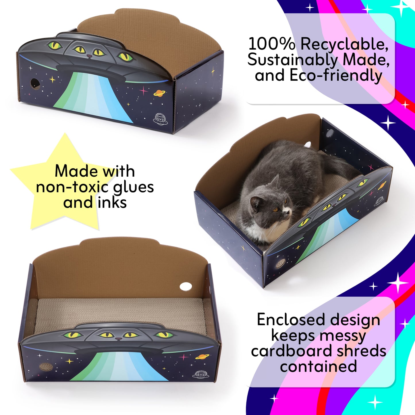 UFO Cat Scratcher Box